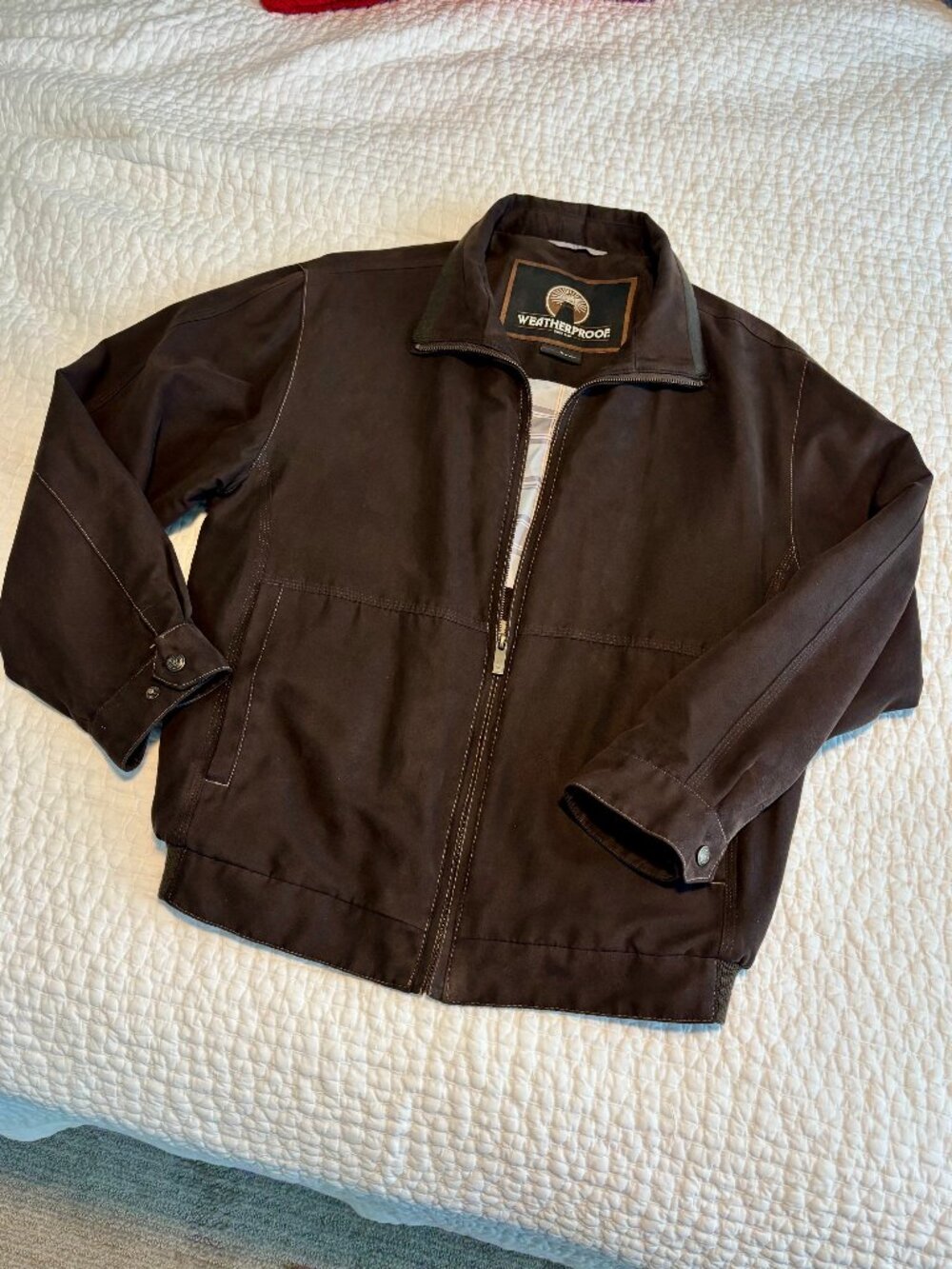 Mens Faux suede bomber jacket by Weatherproof